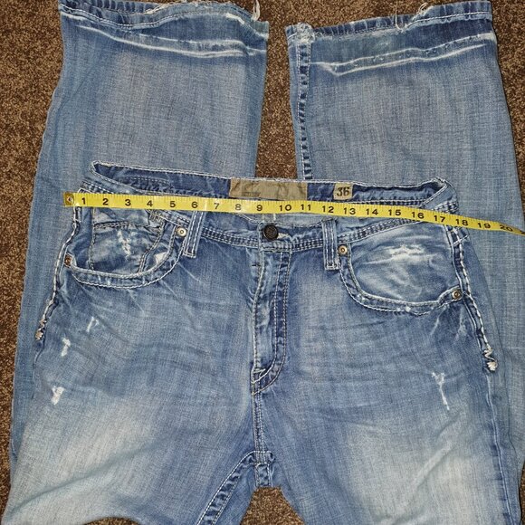 BKE Denim Tyler Distressed Embroidered Pocket Jeans size 36 - Picture 4 of 14